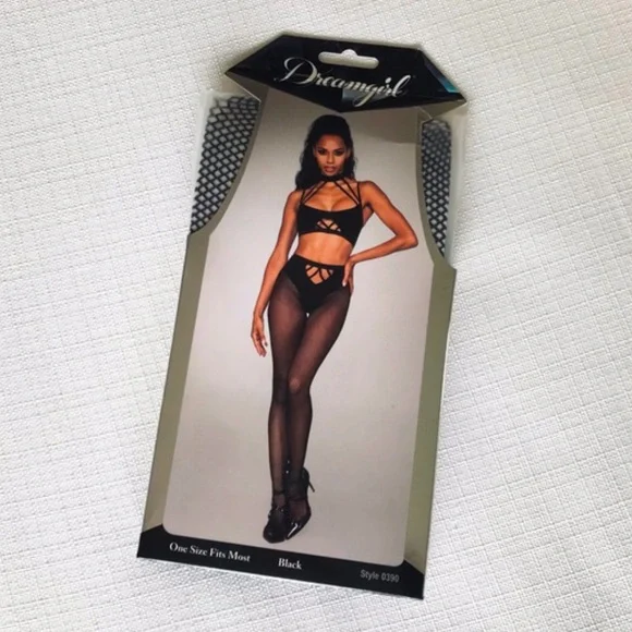 Dreamgirl Bralette and Panty Fishnet Bodystocking Set, NWT, OSFM - Picture 13 of 13